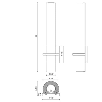 Bhutan 5-in Aluminum Wall Sconce