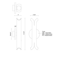 Husk 14-in Stainless Steel Wall Sconce