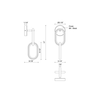 Airen 17-in Aluminum Polymeric Material Wall Sconce