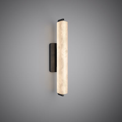 Bronze Dimmable Wall Sconce with Alabaster Shade