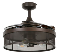 Meridian 48 Inch 3 Light Bronze Fan with Retractable Blades