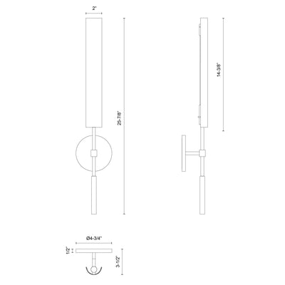 Astrid 25-in Steel Vanity Light