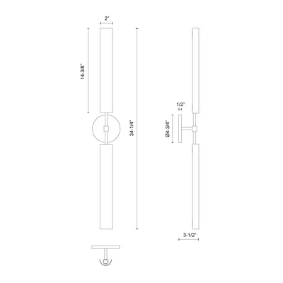 Astrid 2 Head Steel Vanity Light