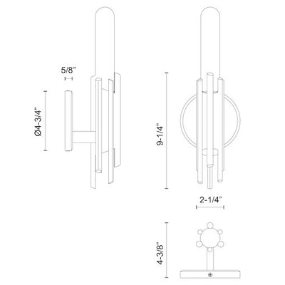 Torres 9-in Steel Vanity Light