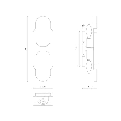 Odin 14-in Steel Vanity Light
