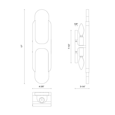 Odin 17-in Steel Vanity Light