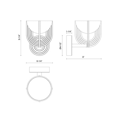 Colette 6-in Steel Vanity Light