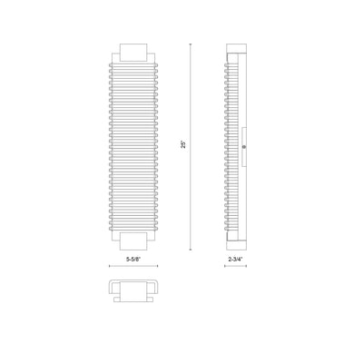 Alai 25-in Steel Vanity Light