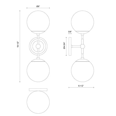 Fiore 18-in Steel Vanity Light