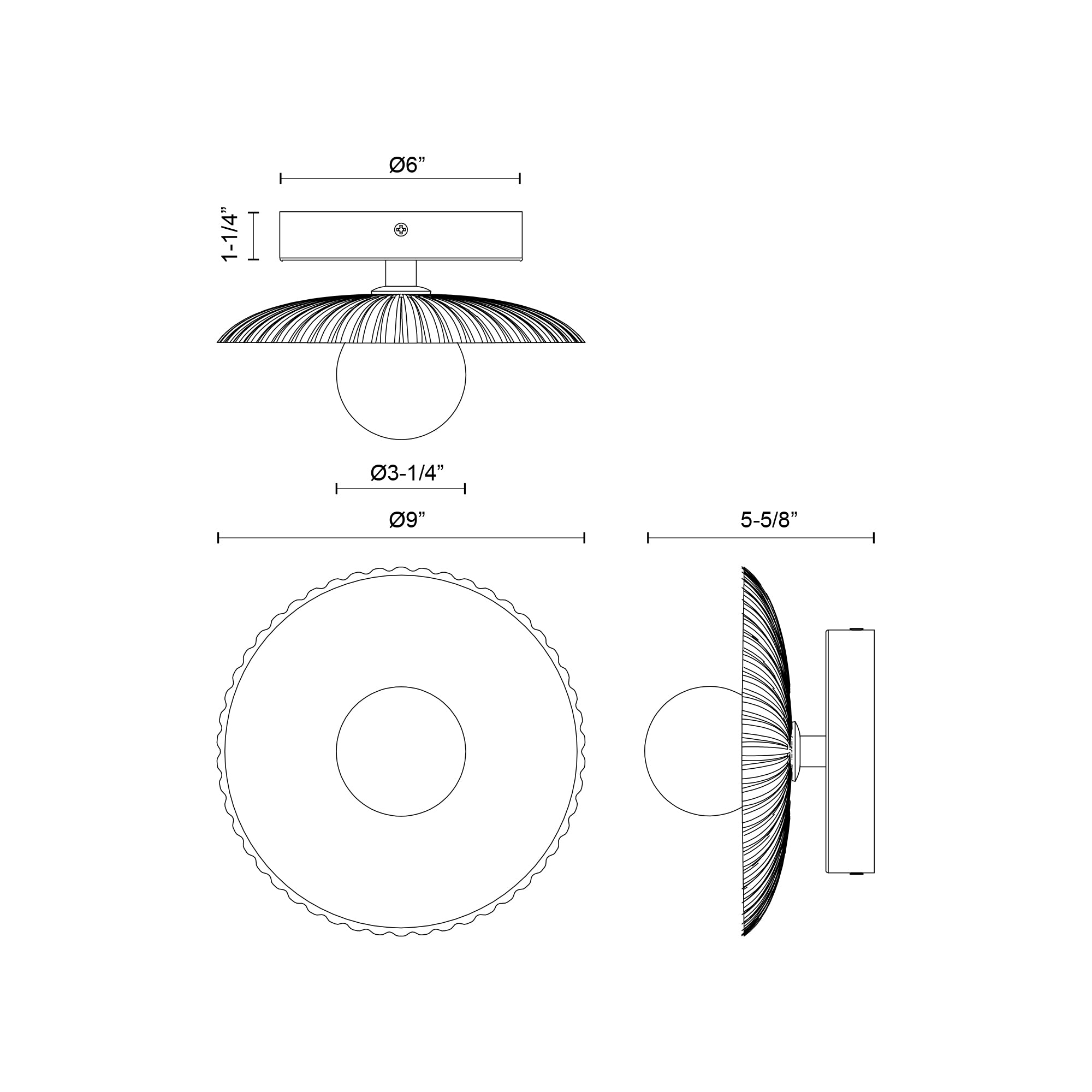 Hera 9-in Steel Vanity Light