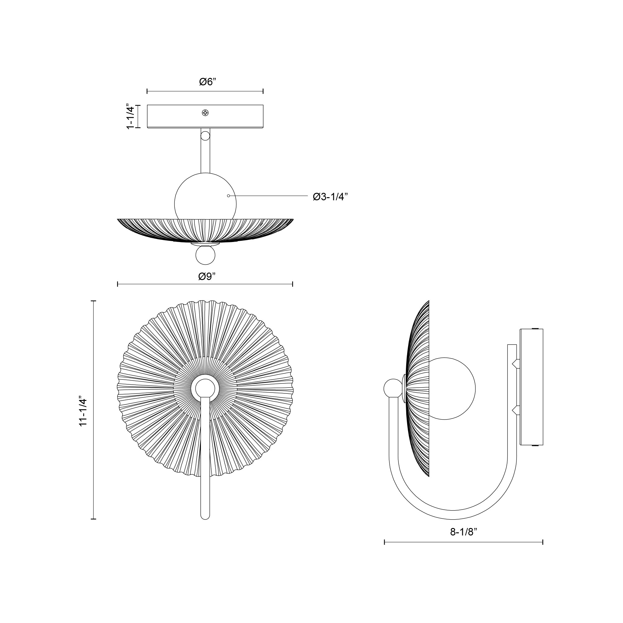Hera 11-in Steel Vanity Light