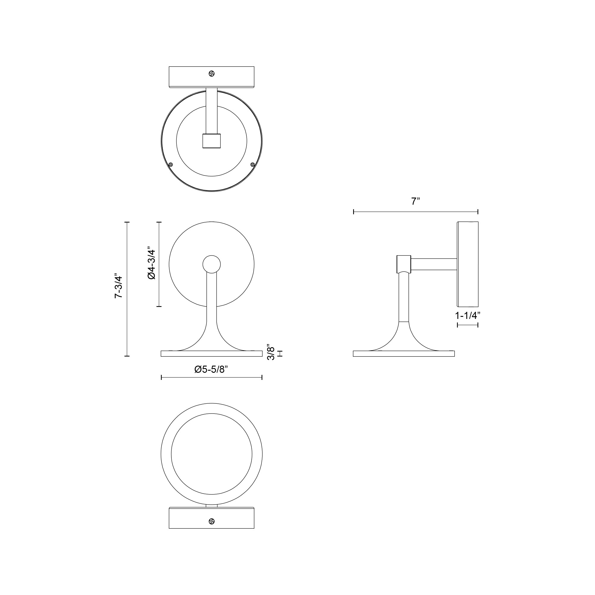 Issa 6-in Aluminum Vanity Light