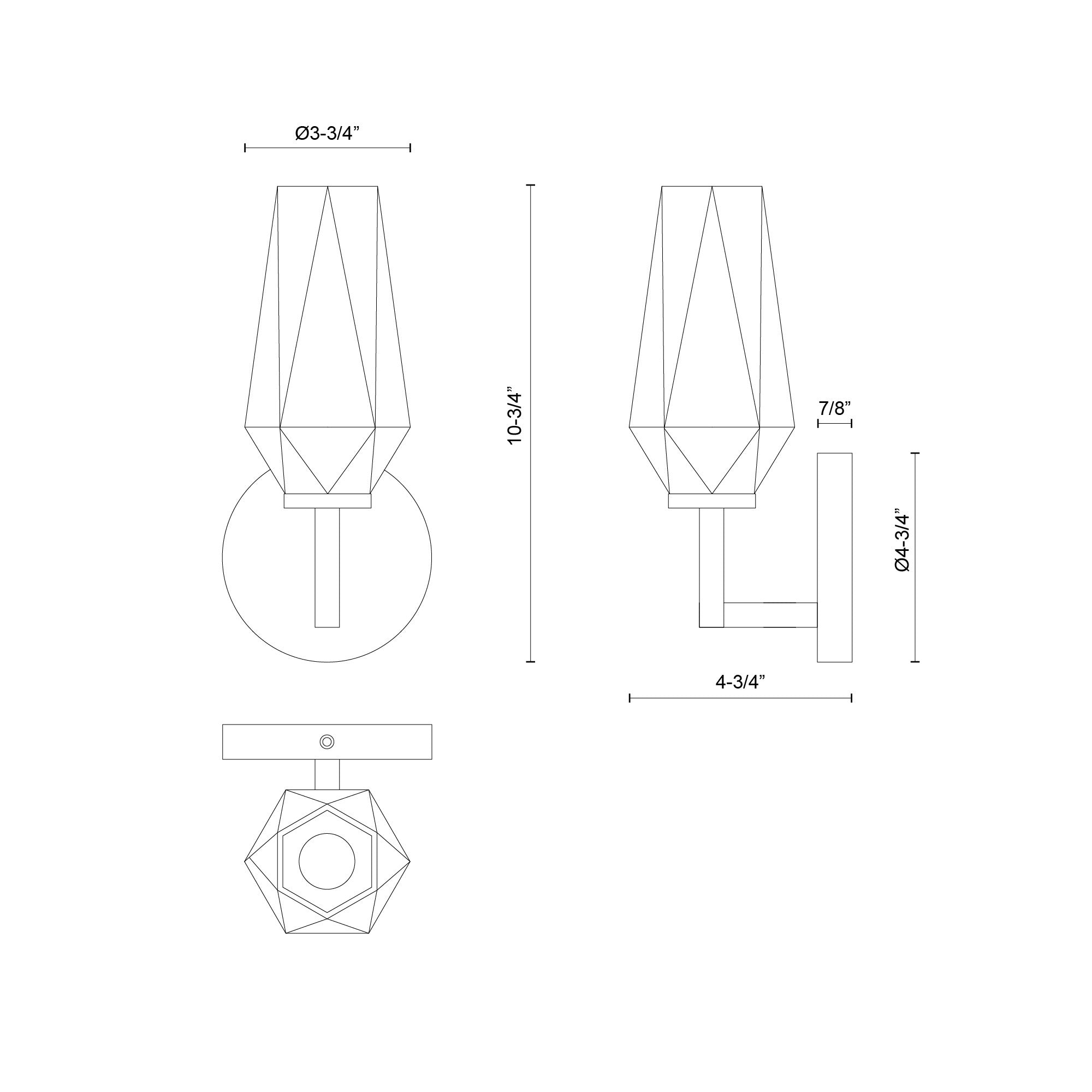 Krysta 10-in Steel Vanity Light