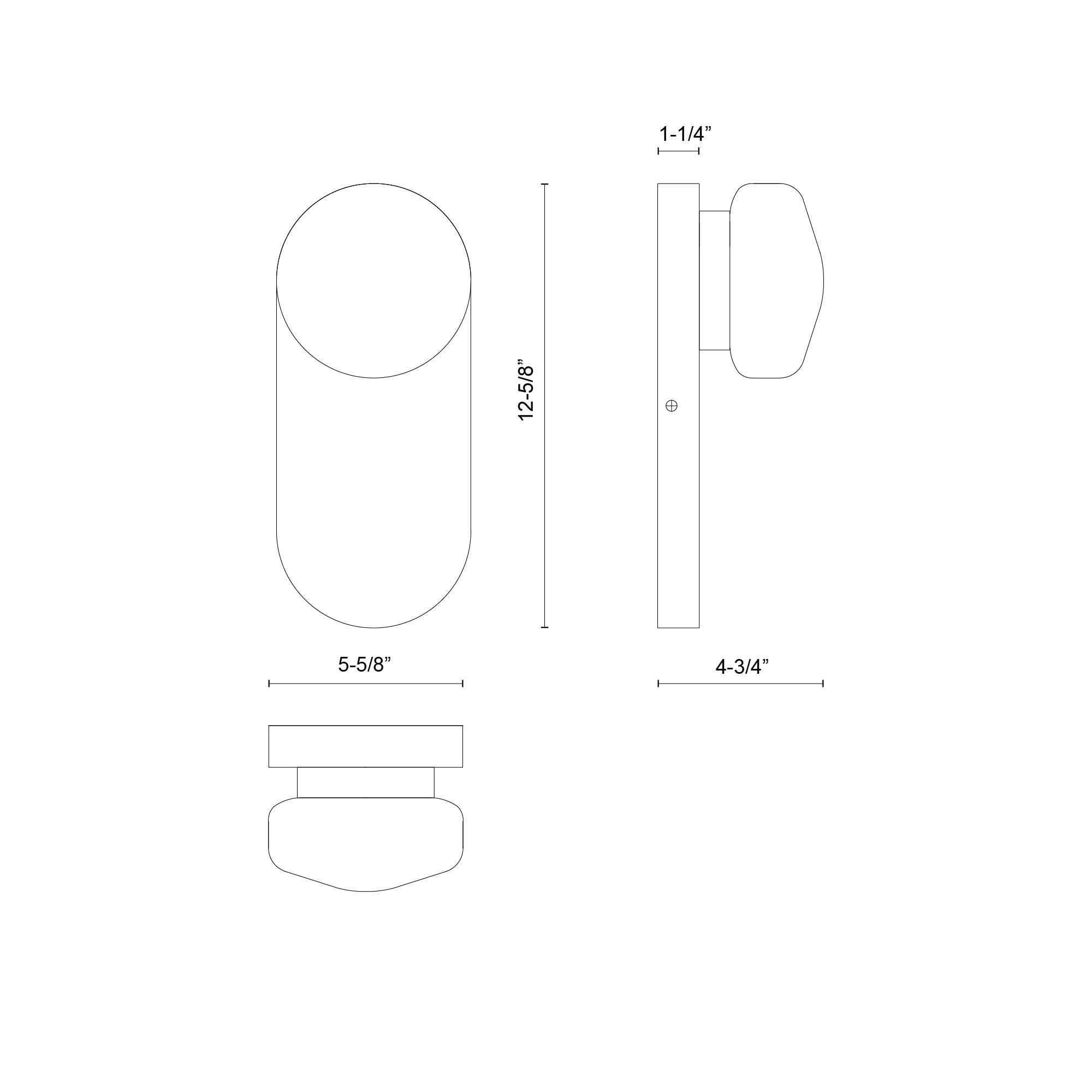 Ariel 12-in Steel Vanity Light