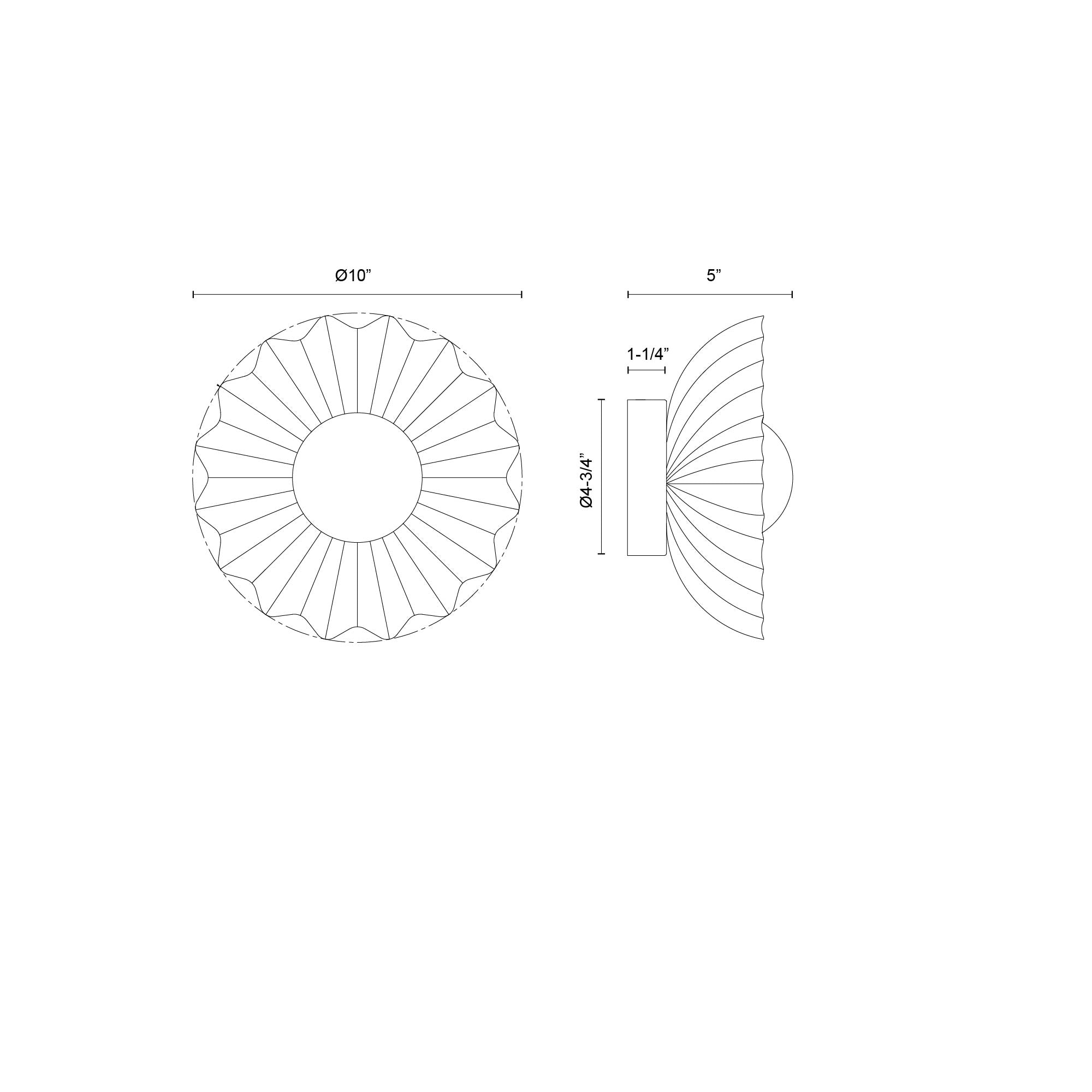 Soleil 10-in Aluminum Vanity Light