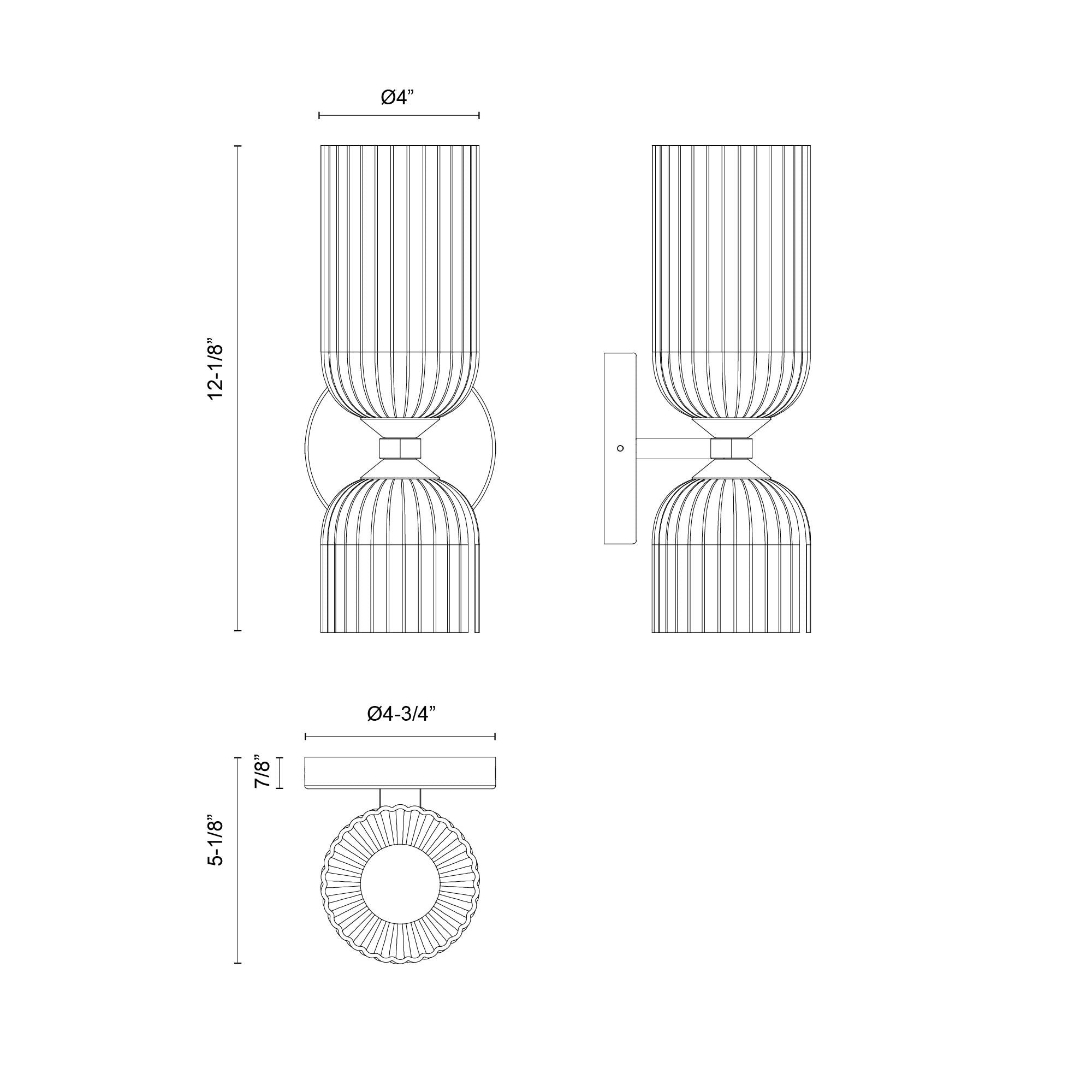 Nelly 12-in Steel Vanity Light