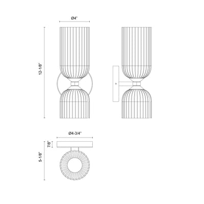 Nelly 12-in Steel Vanity Light