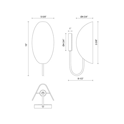 Seno 6-in Steel Vanity Light