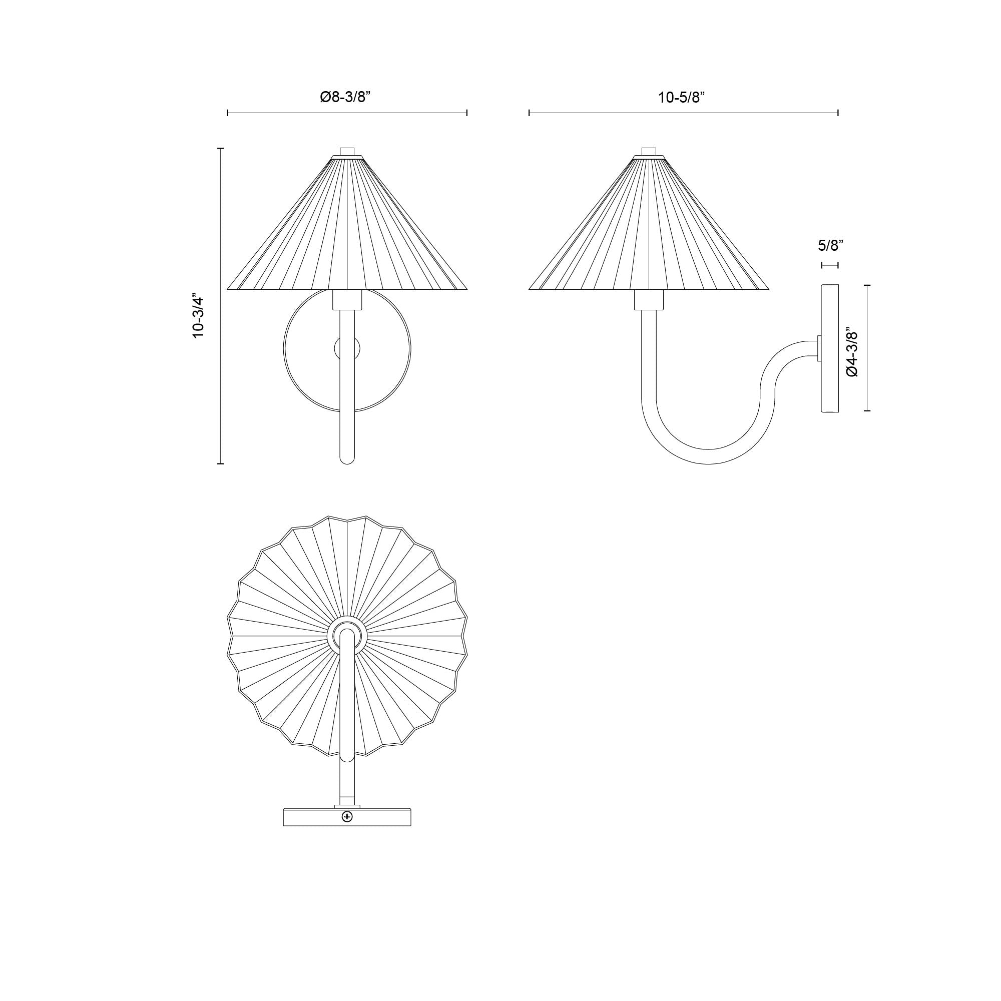 Serena 8-in Steel Vanity Light