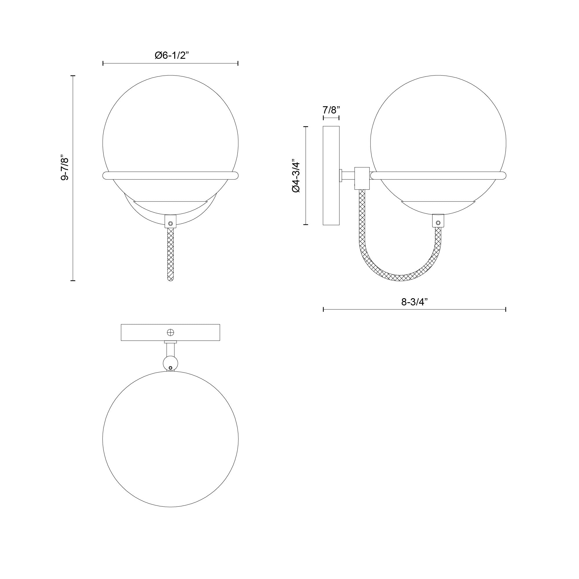 Alba 7-in Steel Vanity Light