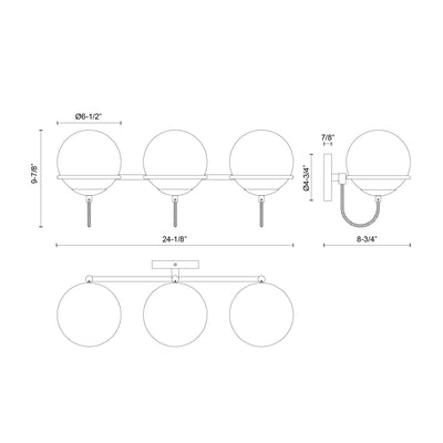Alba 24-in Steel Vanity Light