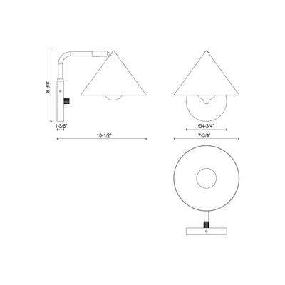 Remy 7-in Steel Vanity Light