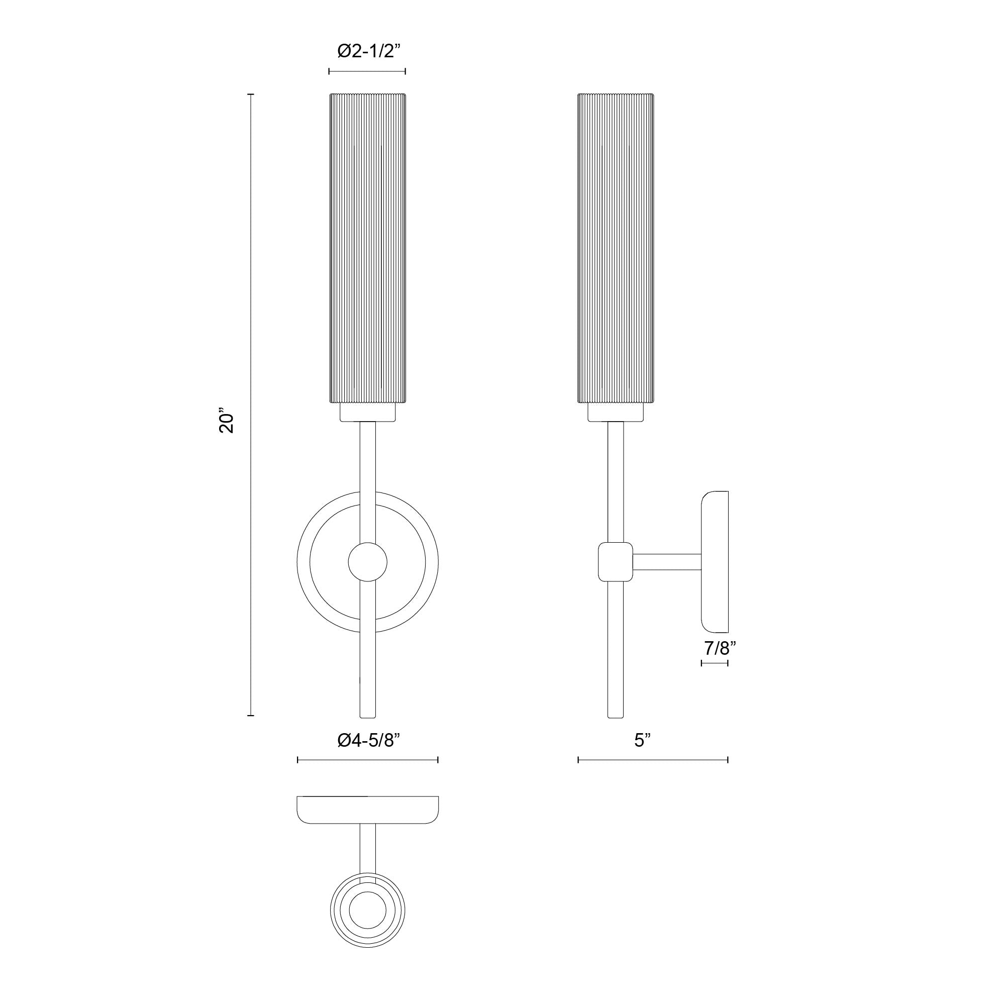 Colby 20-in Steel Vanity Light