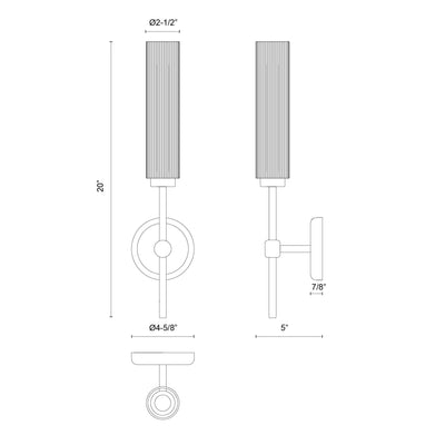 Colby 20-in Steel Vanity Light