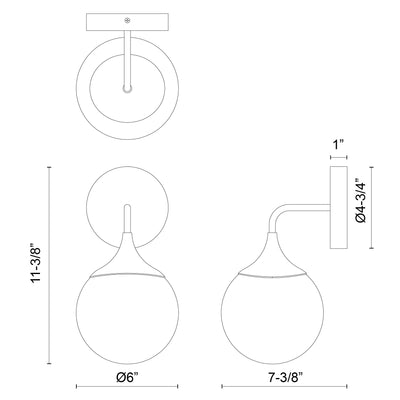 Nouveau 12-in Steel Vanity Light