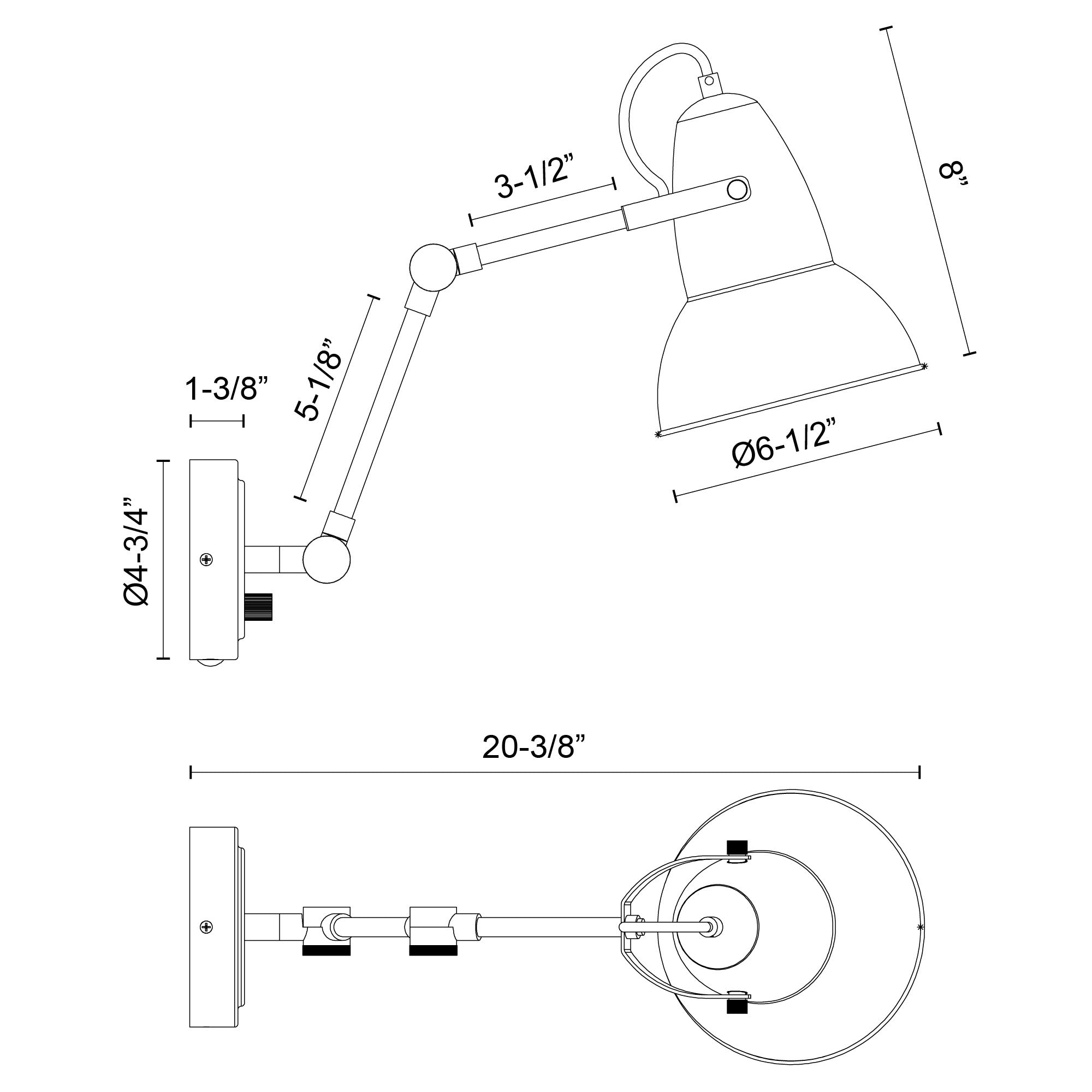 Felix 6-in Steel Vanity Light
