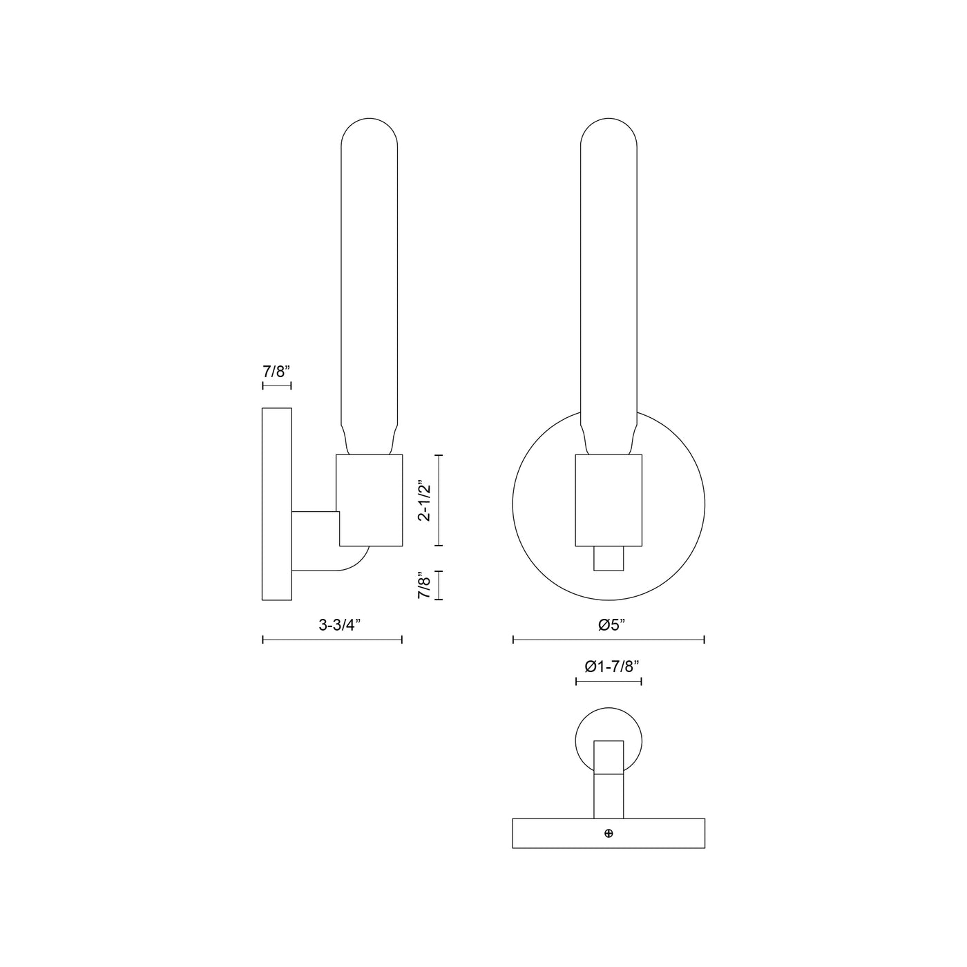 Claire 5-in 1 Light Steel Vanity Light