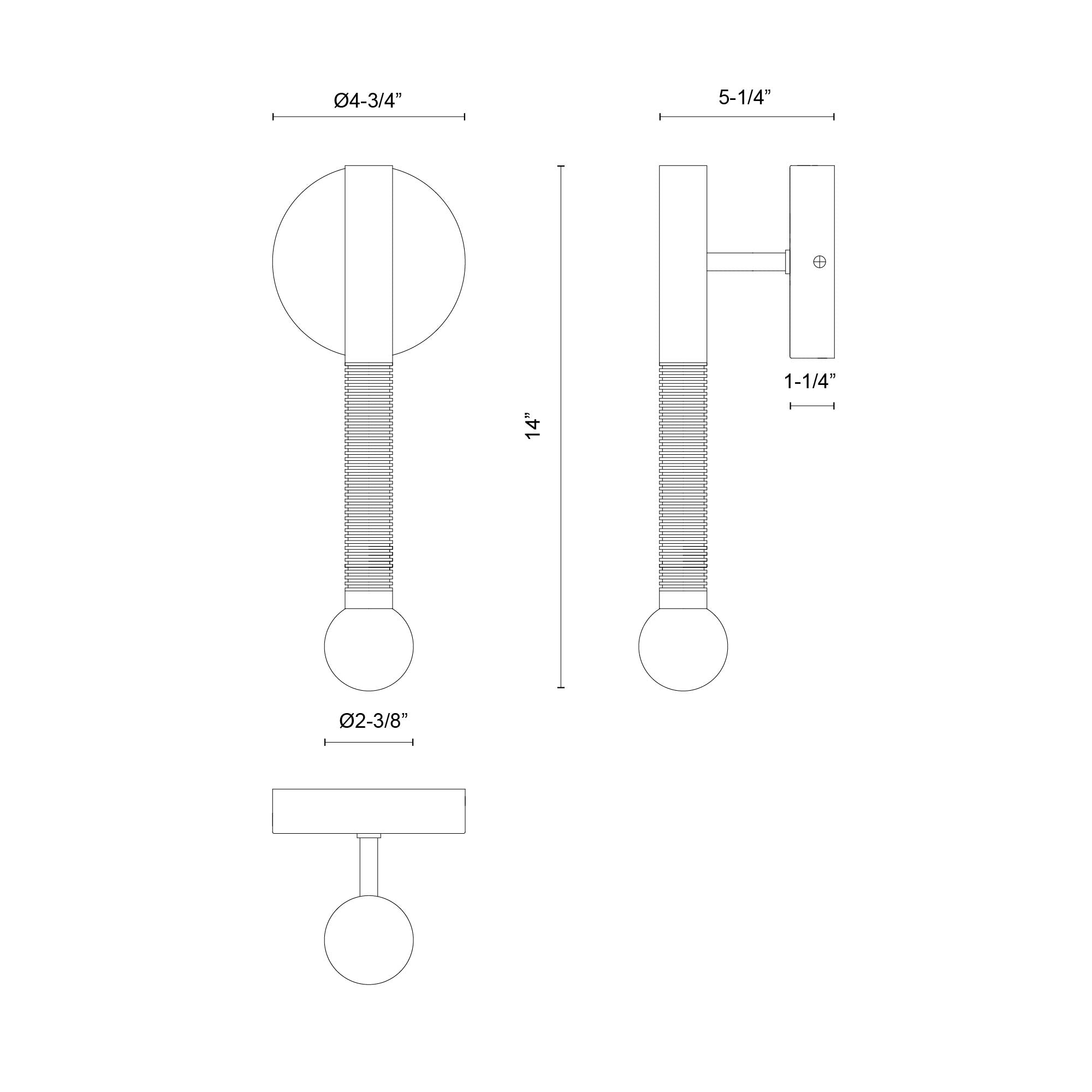 Arden 14-in Aluminum Vanity Light