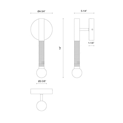 Arden 14-in Aluminum Vanity Light