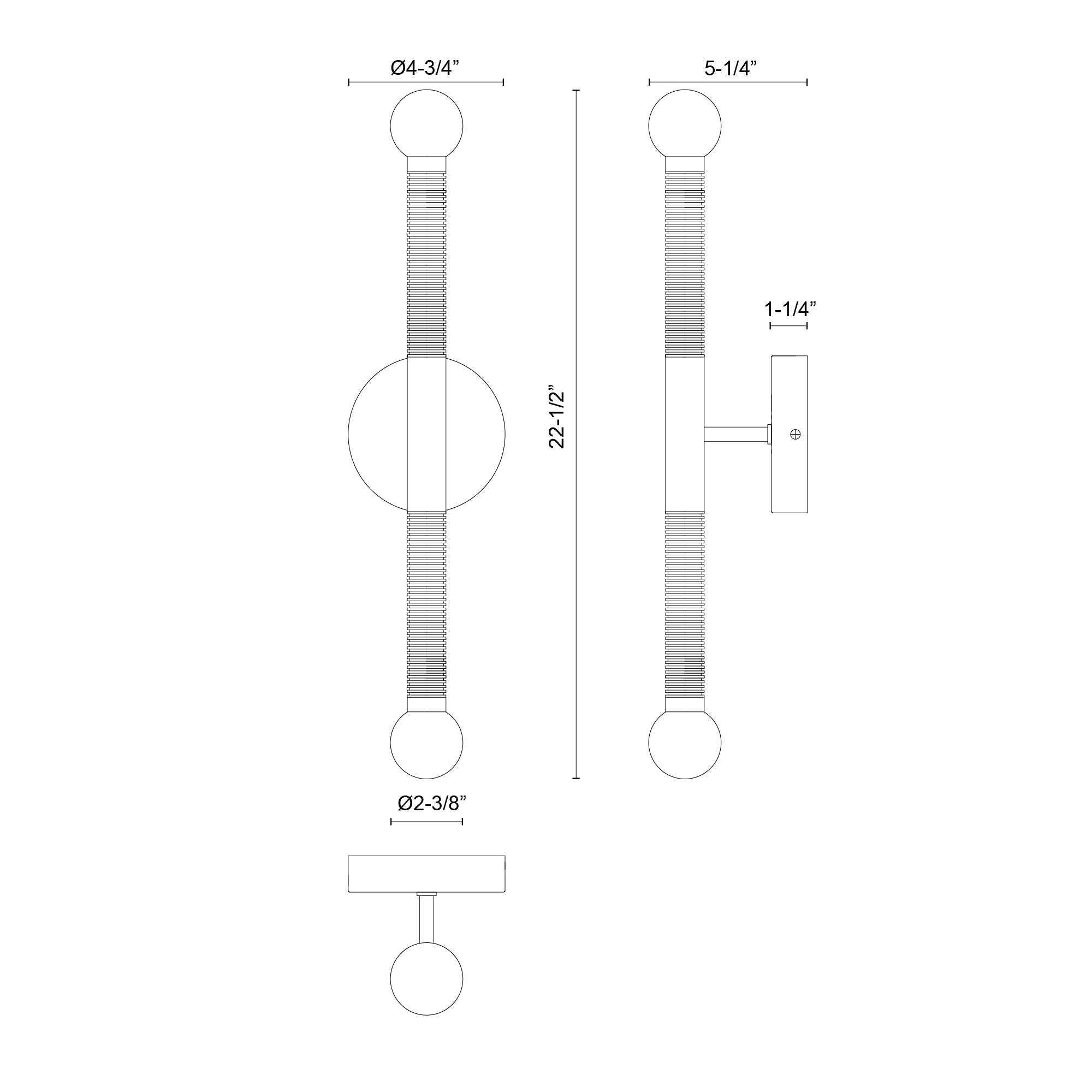 Arden 23-in Aluminum Vanity Light