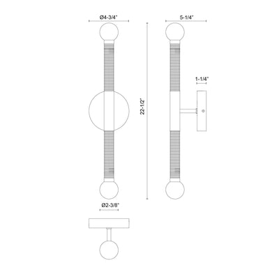 Arden 23-in Aluminum Vanity Light