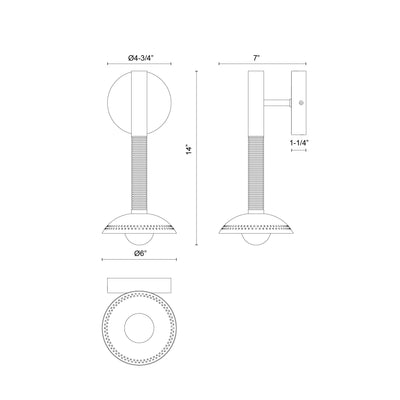 Arden 14-in (With Shade) Aluminum Vanity Light
