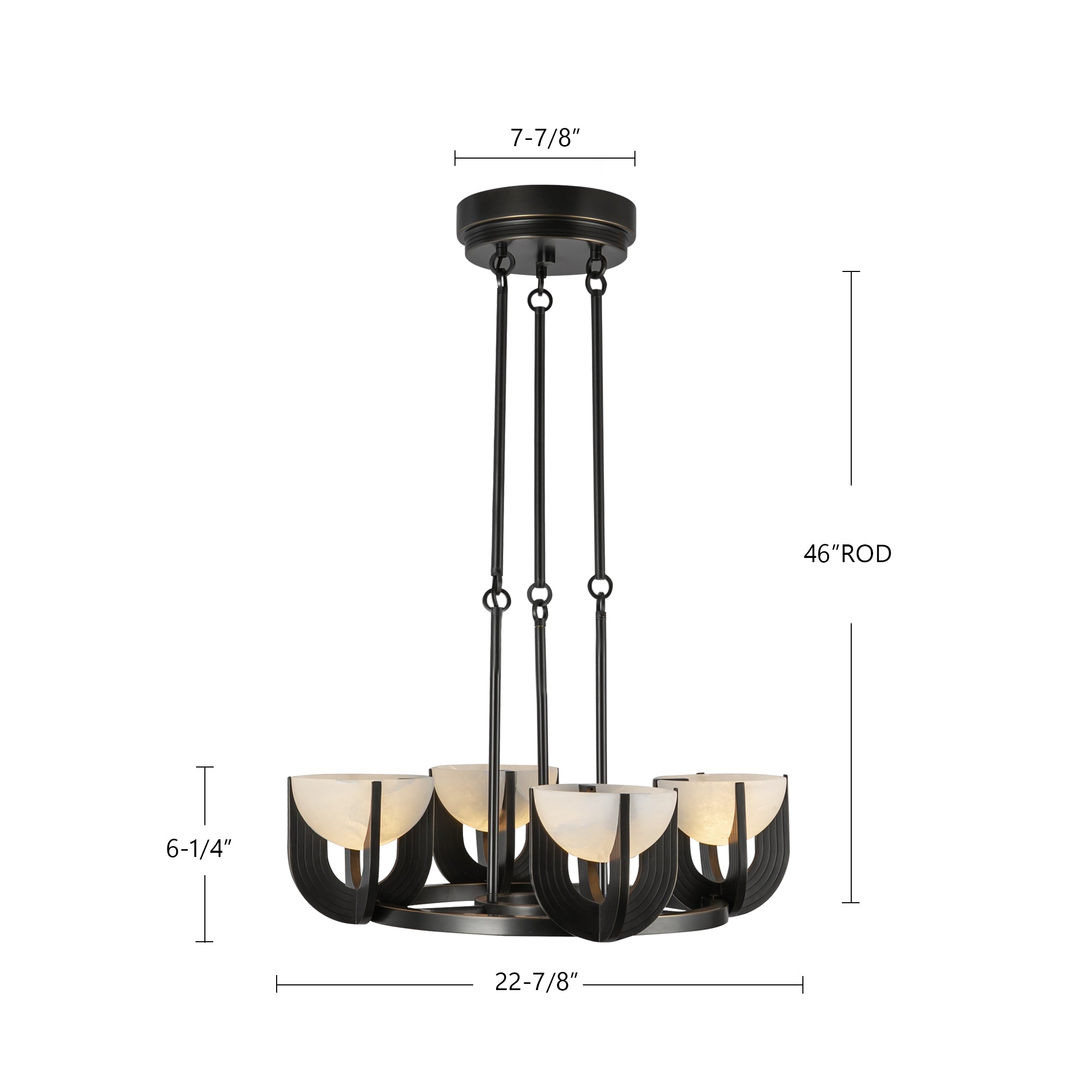 Wynwood 32-in Steel Chandelier