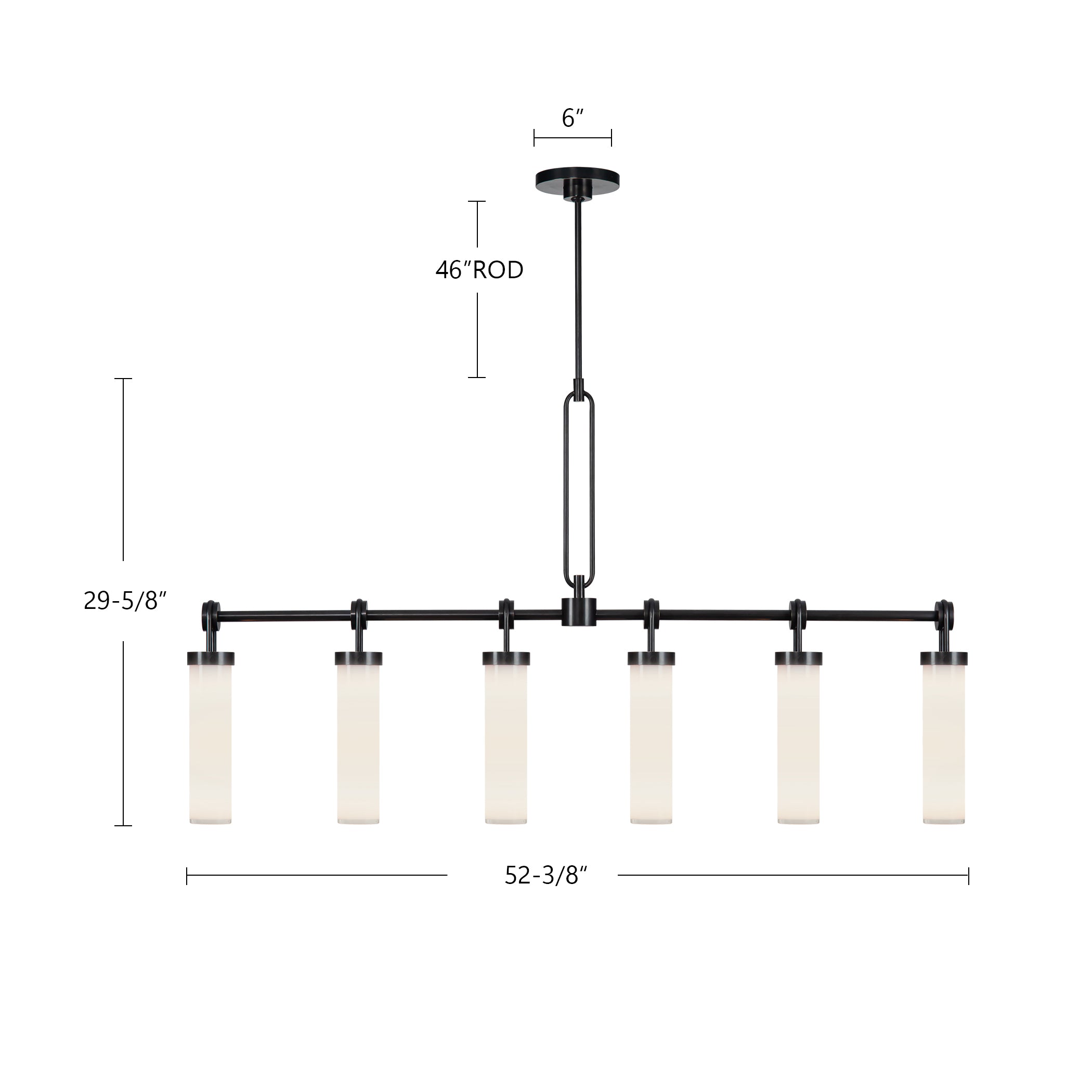 Wynwood 52-in Steel Linear Pendant
