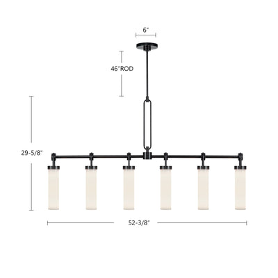 Wynwood 52-in Steel Linear Pendant