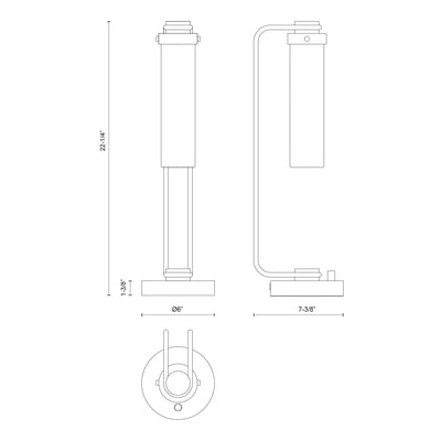 Wynwood 22-in Steel Table Lamp