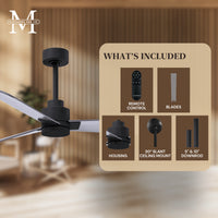 Alessandra 3-Blade Ceiling Fan Without Light Kit