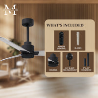 Alessandra 3-Blade Ceiling Fan Without Light Kit