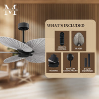 Alessandra Tropical 5-Blade Ceiling Fan Without Light Kit