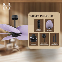 Alessandra Tropical 5-Blade Ceiling Fan Without Light Kit