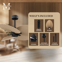 Alessandra Tropical 5-Blade Ceiling Fan Without Light Kit