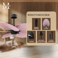 Alessandra Tropical 5-Blade Ceiling Fan Without Light Kit