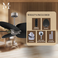 Alessandra Tropical 5-Blade Ceiling Fan Without Light Kit