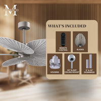 Alessandra Tropical 5-Blade Ceiling Fan Without Light Kit