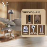 Alessandra Tropical 5-Blade Ceiling Fan Without Light Kit