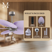 Alessandra Tropical 5-Blade Ceiling Fan Without Light Kit